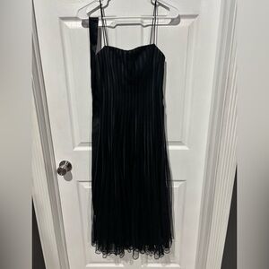 Elegant Black Pleated Dress